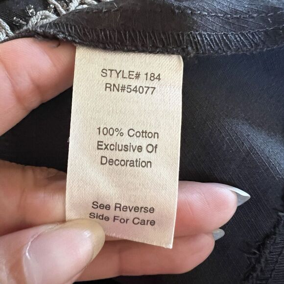 Cabi Jacket Womens 4 Charcoal Turkish Delight Embroidered Beaded Military - Picture 6 of 10